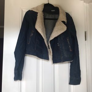 Jean Jacket with Faux Fur